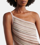 Missoni Sequined one-shoulder lamé maxi dress