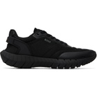 BOSS Black Leather Trims Running Sneakers
