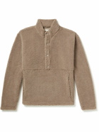 Folk - Logo-Appliquéd Fleece Half-Placket Jacket - Neutrals