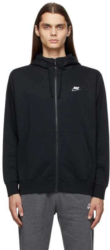 Photo: Nike Black Sportswear Club Full-Zip Hoodie