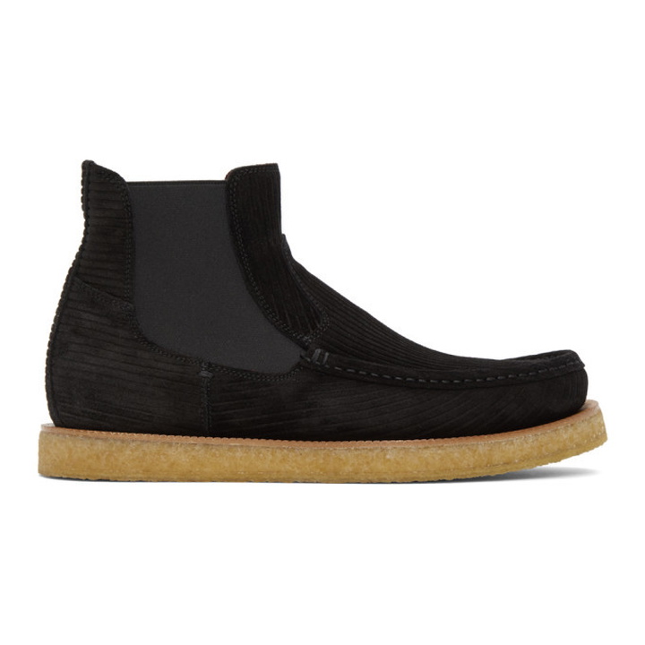 Photo: Dolce and Gabbana Black Suede Chelsea Boots