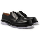 Bottega Veneta - Clear Sole Polished-Leather Derby Shoes - Black