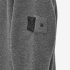 Stone Island Shadow Project Men's Contrast Collar Crew Knit in Blue Grey