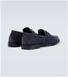 Manolo Blahnik Perry suede penny loafers
