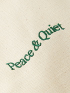 Museum Of Peace & Quiet - Wordmark Logo-Embroidered Cotton-Canvas Tote