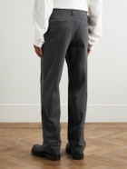 Nili Lotan - Carsen Straight-Leg Cotton-Blend Twill Trousers - Gray