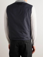 Zegna - Reversible Shell and Cashmere-Blend Twill Gilet - Blue