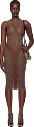 Poster Girl Brown Juliet Minidress