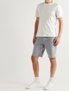 Paul Smith - Straight-Leg Checked Cotton-Blend Jersey Drawstring Shorts - Gray