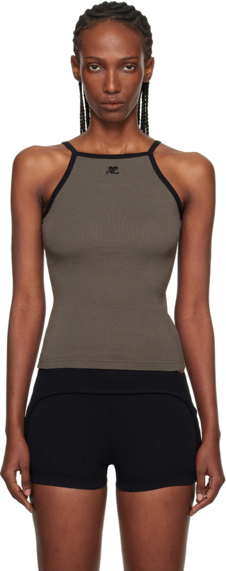Photo: Courrèges Gray Contrast Tank Top