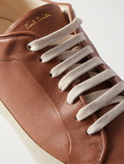 Paul Smith - Basso Suede-Trimmed Full-Grain Leather Sneakers - Brown