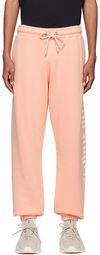 Photo: Palm Angels Pink Cotton Lounge Pants