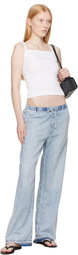 rag & bone Blue Featherweight Logan Wide-Leg Beach Jeans