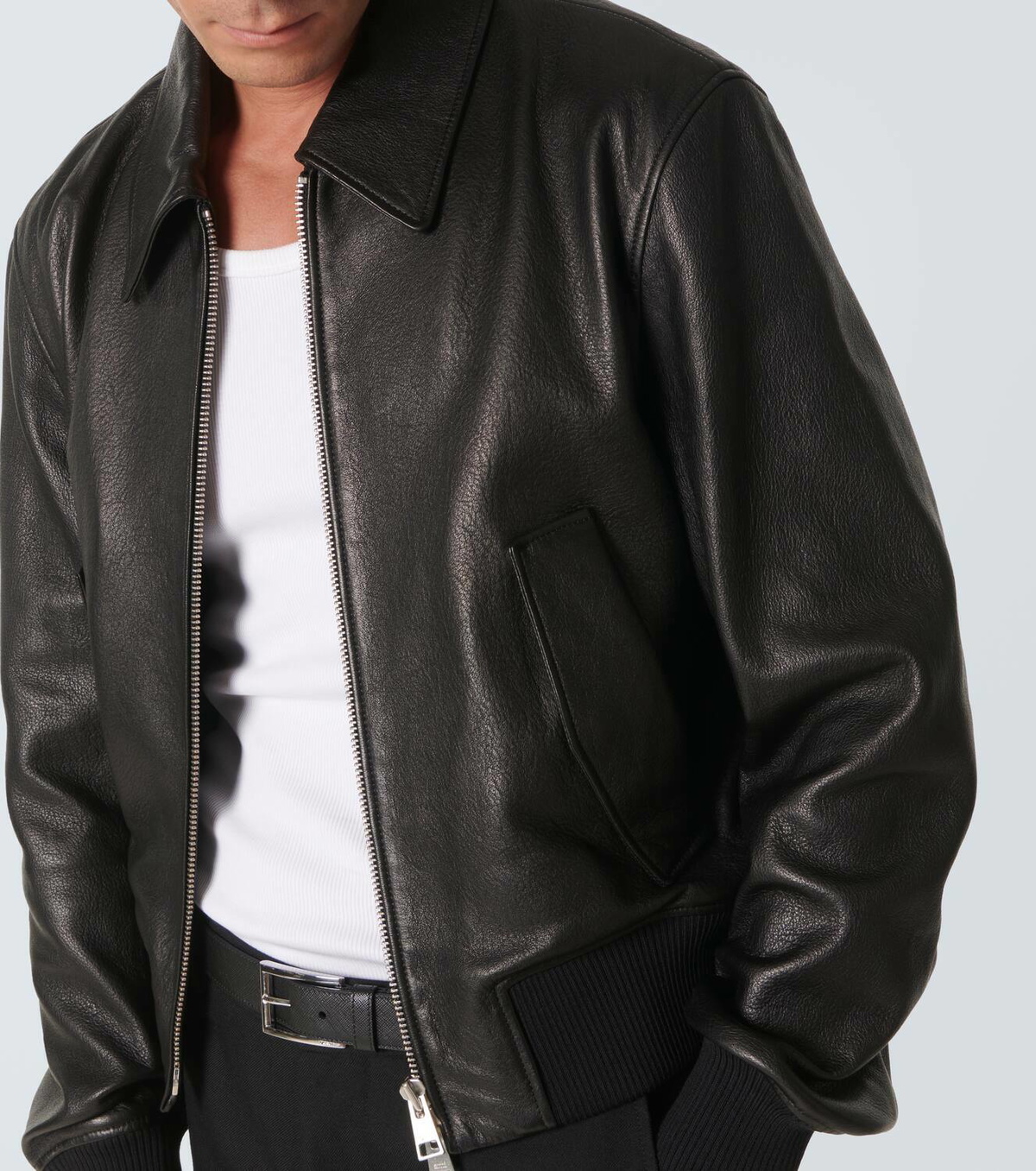 関税送料込Ami Paris Leather Jacket 28977360_59452275_600.jpg