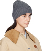 GANNI Gray Wool Knit Beanie