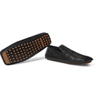 Bottega Veneta - Intrecciato Leather Driving Shoes - Black