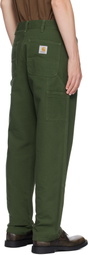 Carhartt Work In Progress Green Double Knee Cargo Pants