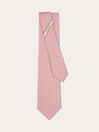 Ferragamo Mens Dylan print silk tie in Pink