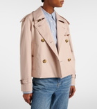 Burberry Cropped cotton gabardine trench coat