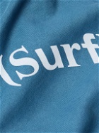 Stockholm Surfboard Club - Logo-Print Cotton-Jersey Hoodie - Blue