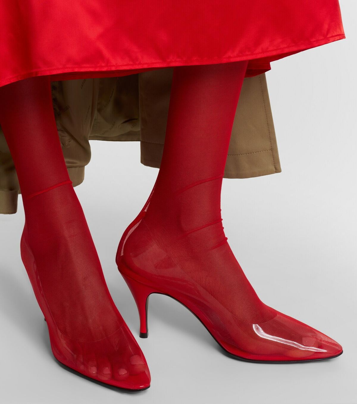 Herbert Levine Sheer Perfection mesh over-the-knee boots