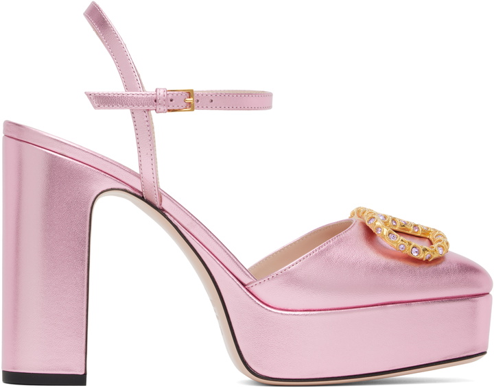 Photo: Valentino Garavani Pink VLogo Signature Platform Heels