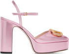 Valentino Garavani Pink VLogo Signature Platform Heels