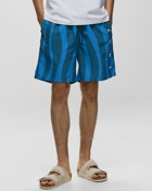 By Parra Aqua Weed Waves Swim Shorts Blue - Mens - Swimwear
