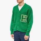 Human Made Men's Low Gauge Knit Cardigan in Green
