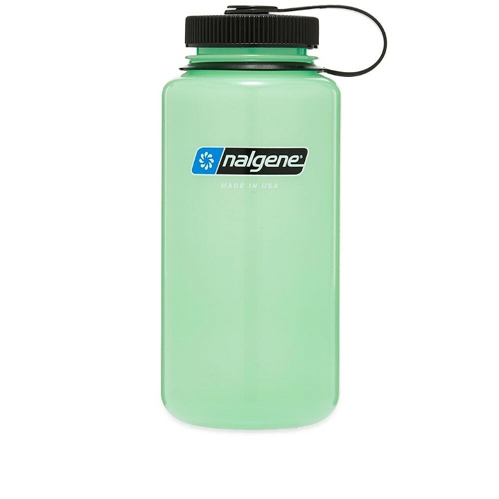 Photo: Nalgene Wide Mouth Tritan Sustain Water Bottle in Glow Green 1L