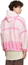 Collina Strada SSENSE Exclusive Pink Round Hem Hot Mantis Hoodie