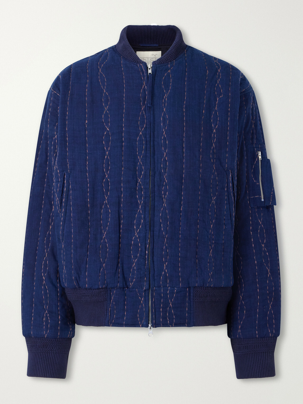 Kardo - Max Embroidered Cotton Bomber Jacket - Blue