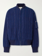 Kardo - Max Embroidered Cotton Bomber Jacket - Blue