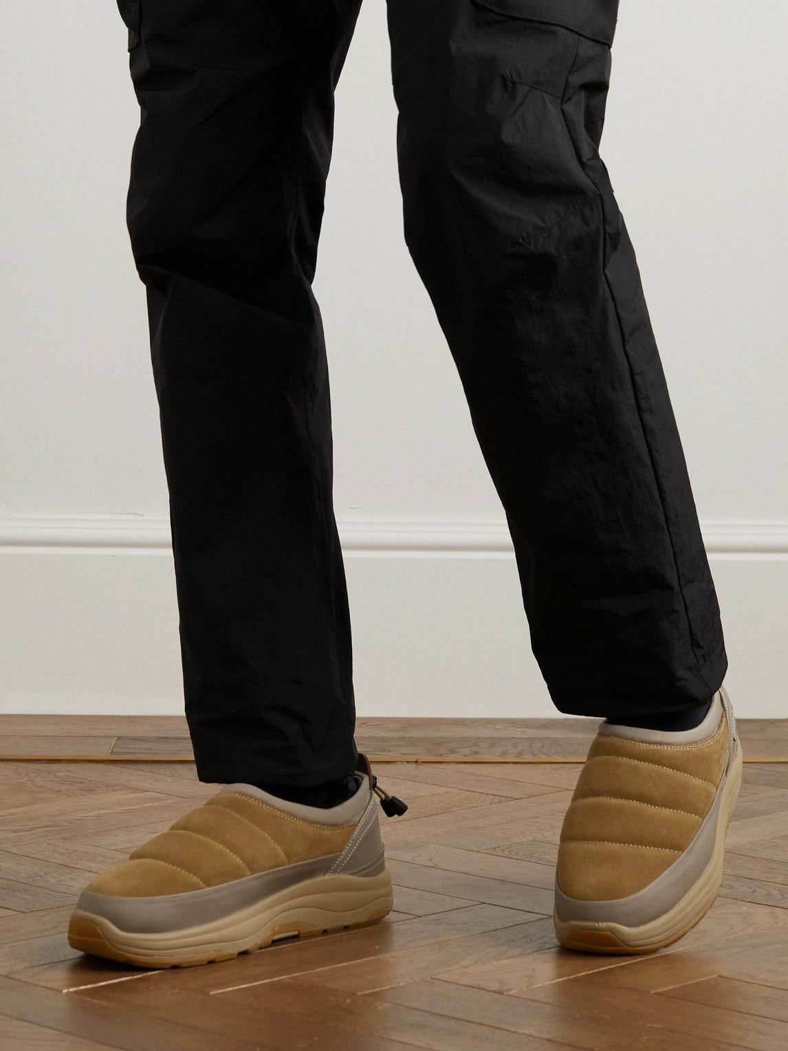 Suicoke - thisisneverthat® Shell-Trimmed Quilted Suede High-Top