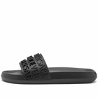 Versace Men's Logo Rubber Pool Slide in Black