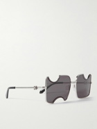Off-White - Salvador Square-Frame Silver-Tone and Acetate Sunglasses