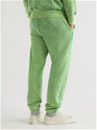 Les Tien - Garment-Dyed Fleece-Back Cotton-Jersey Sweatpants - Green