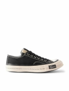 Visvim - Skagway Lo Leather-Trimmed Canvas Sneakers - Black