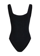 Hunza G Square-neck Crinkle Swimsuit - Black - One Size