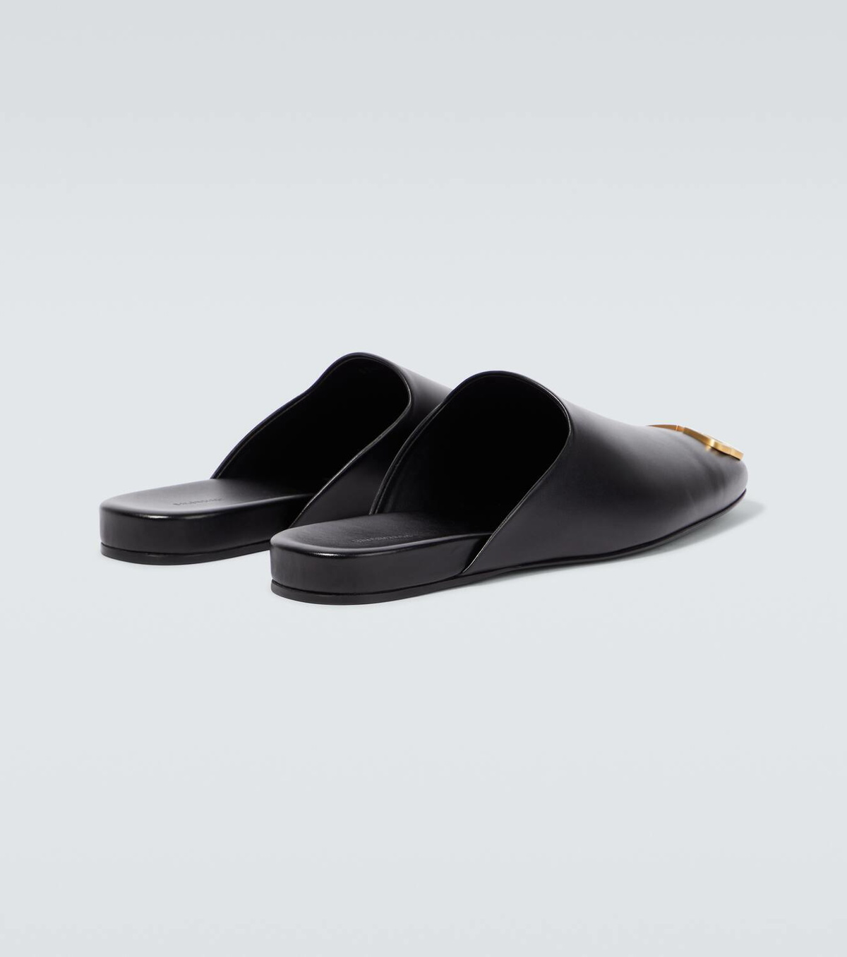 Balenciaga Cosy BB-embellished leather mules Balenciaga