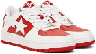 BAPE White & Red STA #6 Sneakers