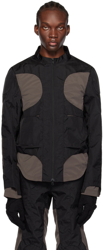 Photo: HOKITA Black & Gray Layered Jacket