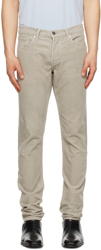 Photo: TOM FORD Green Slim-Fit Trousers