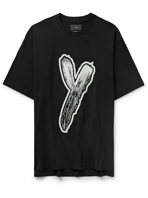 Photo: Y-3 - Oversized Logo-Print Cotton-Jersey T-Shirt - Black