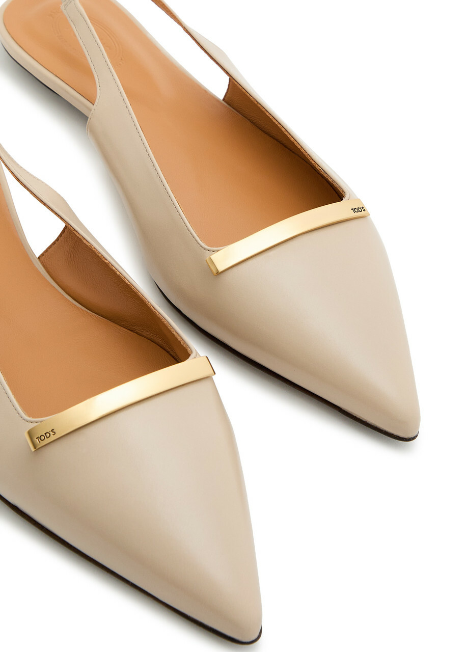 Tods Slingback Ballerina Flats Sand