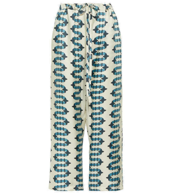 Photo: La DoubleJ Printed silk straight pants