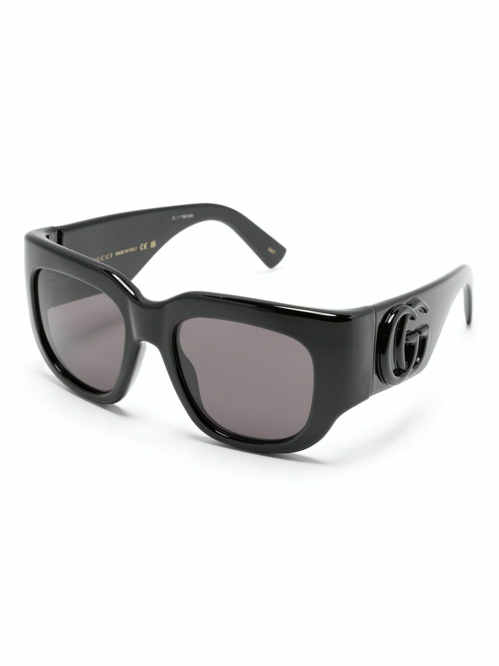 Gucci Eyewear Black Double G Oversize-Frame Sunglasses