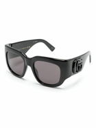 Gucci Eyewear Black Double G Oversize-Frame Sunglasses