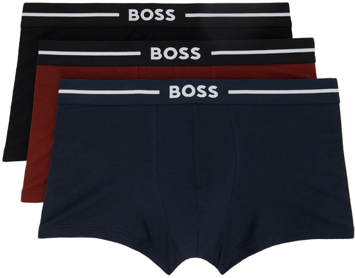 Photo: BOSS Three-Pack Multicolor Boxers