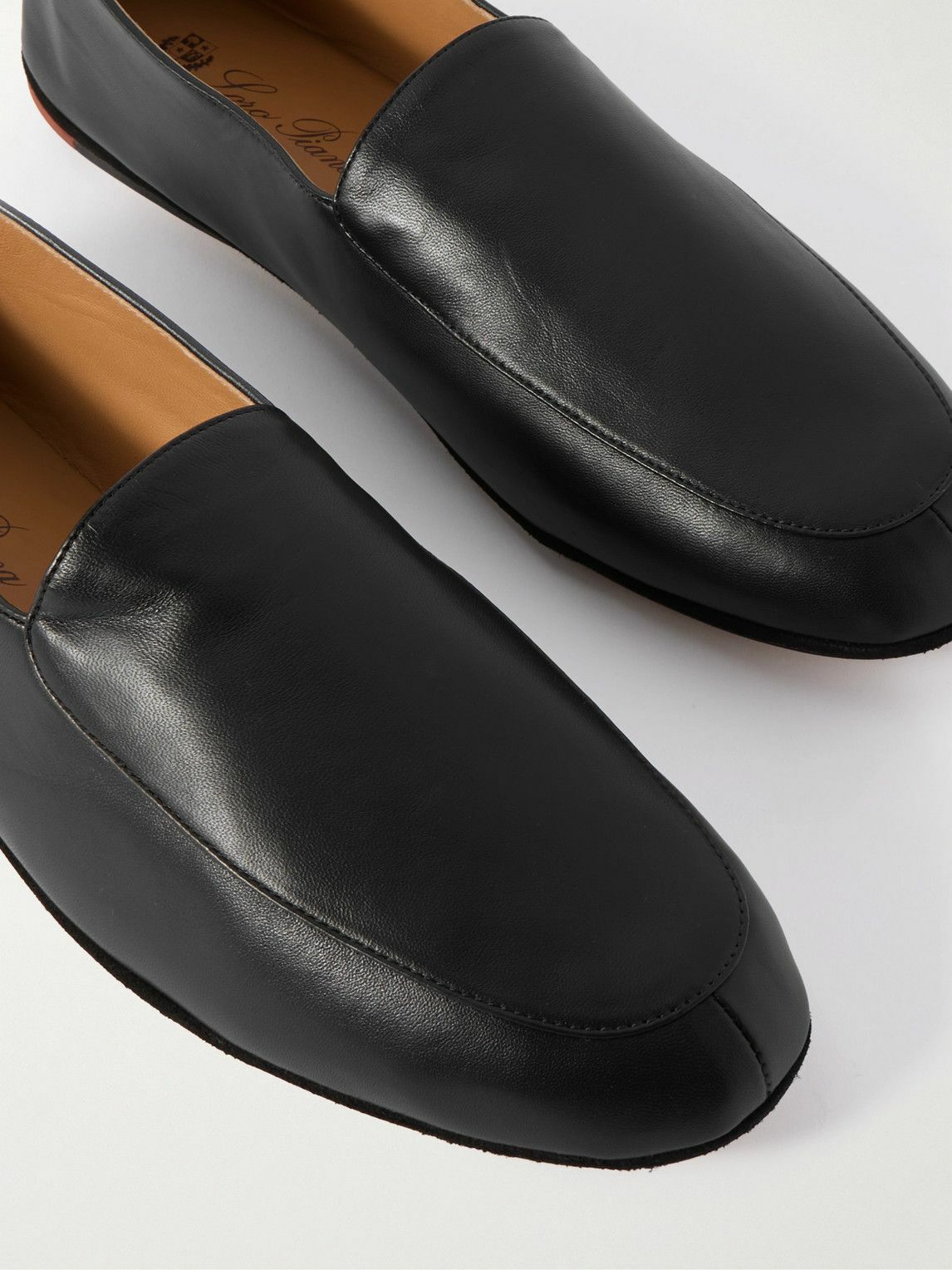 Loro Piana - Anton Walk Leather Loafers - Black